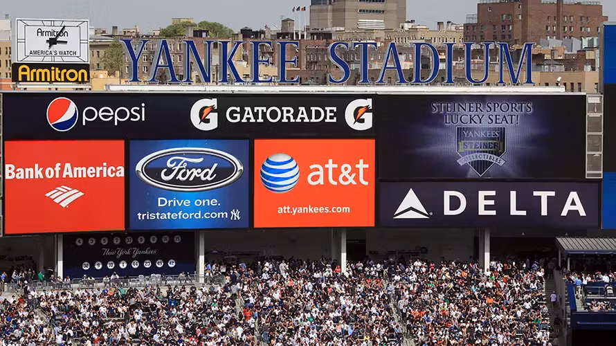 Stadium sponsorship display